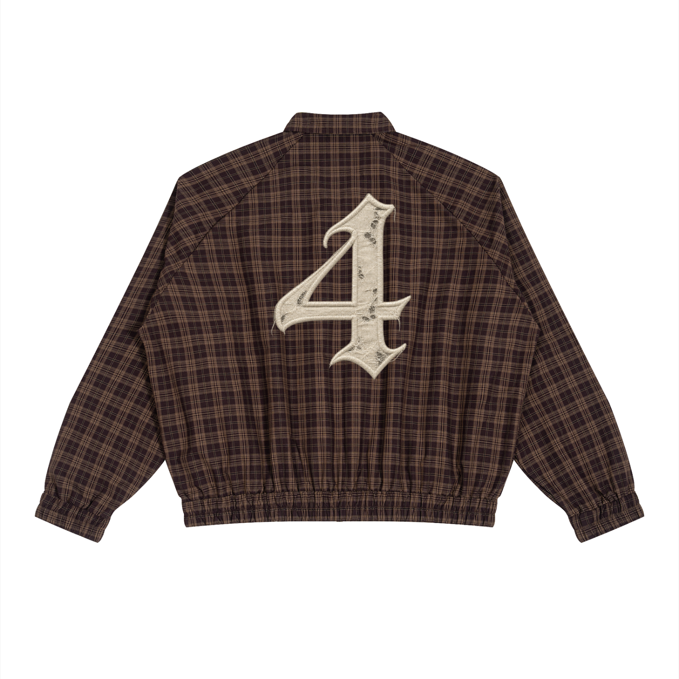 The Four plaid track jacket, back